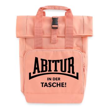 Abitur – In Der Tasche! (Abiturient Abi Konkav B) - Rolltop Rucksack mit zwei Griffen - Chintzrosa - Vorne