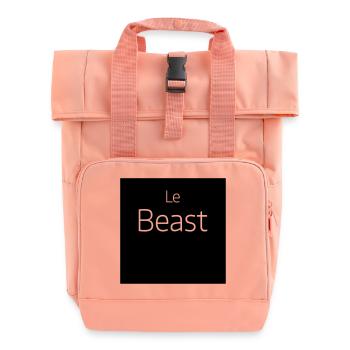 Le respiration la bête instruction de type bête - Sac à dos Roll Top à deux anses - rose liberty - Devant