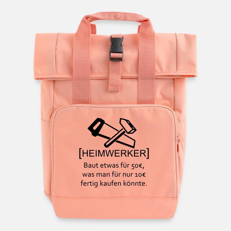 Heimwerker - Rolltop Rucksack mit zwei Griffen - Chintzrosa