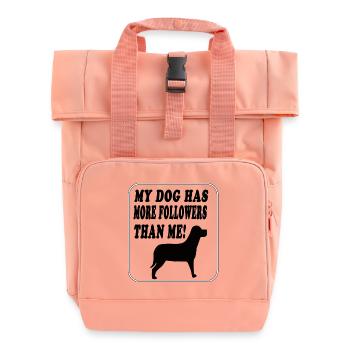 DOG FOLLOWERS - Rolltop Rucksack mit zwei Griffen - Chintzrosa - Vorne