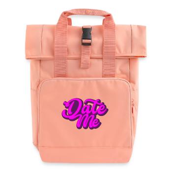 Date Me | Geschenk - Rolltop Rucksack mit zwei Griffen - Chintzrosa - Vorne