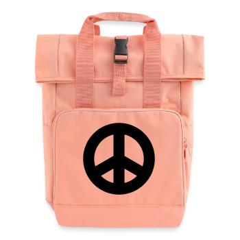 Signe de paix - Sac à dos Roll Top à deux anses - rose liberty - Devant