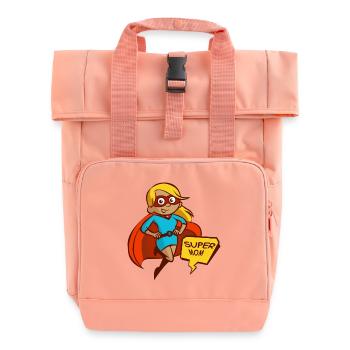 SUPER MOM - Rolltop Rucksack mit zwei Griffen - Chintzrosa - Vorne