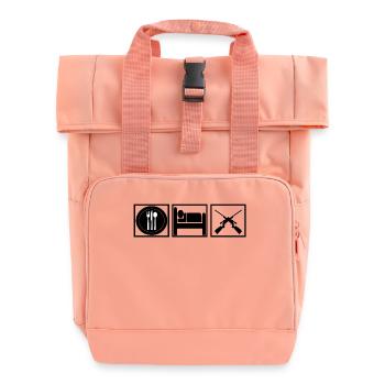 manger sommeil hobby chasse chasseur - Sac à dos Roll Top à deux anses - rose liberty - Devant