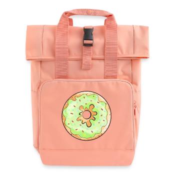 beignet délicieux avec un cadeau de bande dessinée de glaçage vert - Sac à dos Roll Top à deux anses - rose liberty - Devant