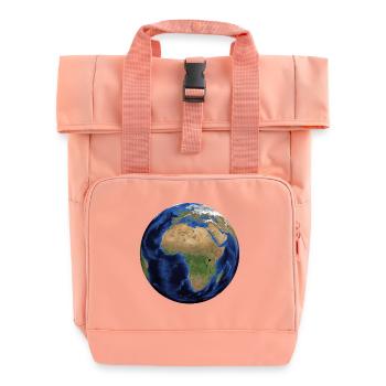 Globe du monde - Sac à dos Roll Top à deux anses - rose liberty - Devant