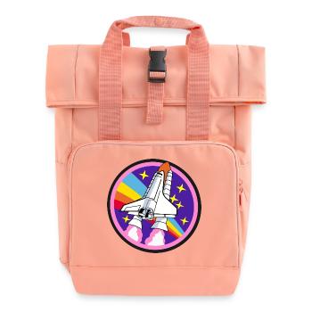rocket - Roll Top Backpack with Two Handles - chintz rose - Front