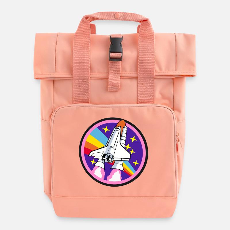 rocket - Roll Top Backpack with Two Handles - chintz rose