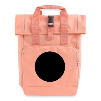 Trou de mathématiques-symbole - cercle noir- - Sac à dos Roll Top à deux anses - rose liberty - Devant