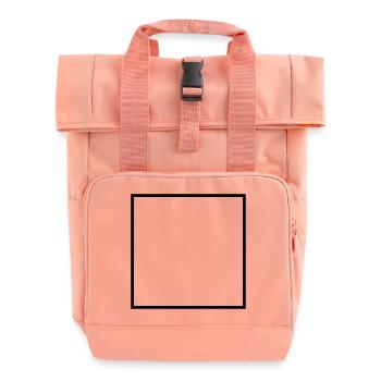 Symboles mathématiques - carré - Sac à dos Roll Top à deux anses - rose liberty - Devant