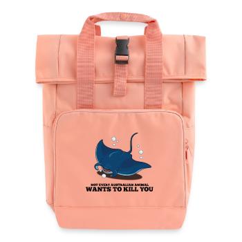 Manta Rochen / Manta Ray - Roll Top Backpack with Two Handles - chintz rose - Front