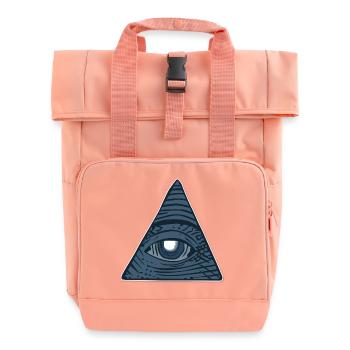 all seeing eye - Roll Top Backpack with Two Handles - chintz rose - Front