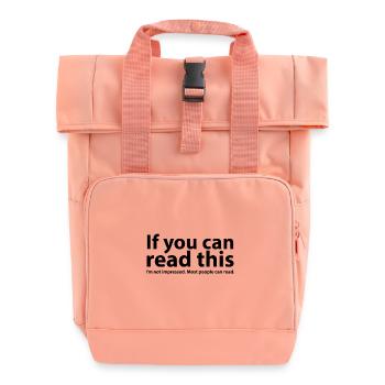 If you can read this - Sac à dos Roll Top à deux anses - rose liberty - Devant