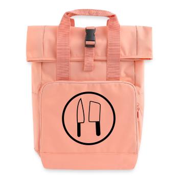 Cuisinier/Boucher - Sac à dos Roll Top à deux anses - rose liberty - Devant
