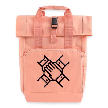 Hands team cohesion gift idea - Roll Top Backpack with Two Handles - chintz rose - Front