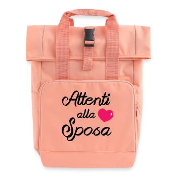 sorgfältige Braut - Rolltop Rucksack mit zwei Griffen - Chintzrosa - Vorne