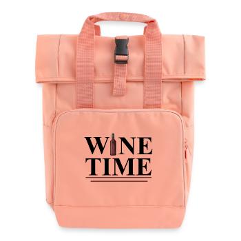 Wine Time - Rolltop Rucksack mit zwei Griffen - Chintzrosa - Vorne