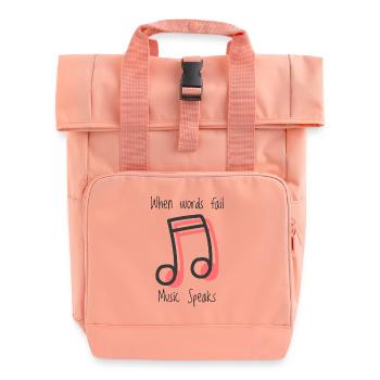 Music - Rolltop Rucksack mit zwei Griffen - Chintzrosa - Vorne