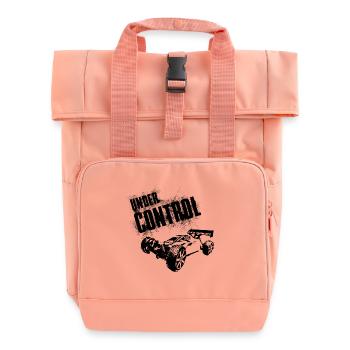 RC Car Racing On Off-Roader UNDER CONTROL BLACK - Roll Top Backpack with Two Handles - chintz rose - Front
