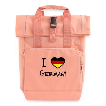 germany - Roll Top Backpack with Two Handles - chintz rose - Front