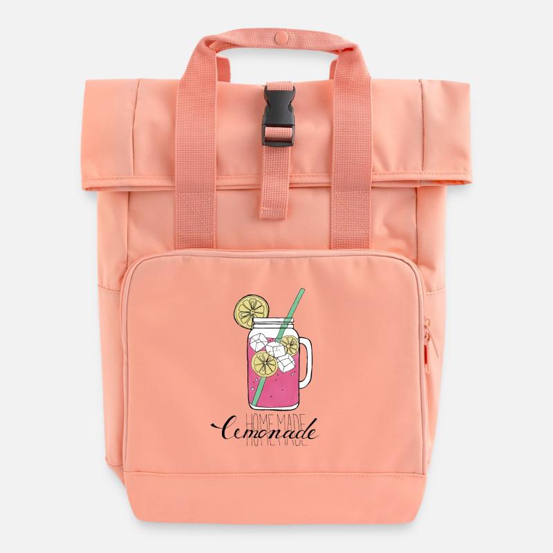 Lemonade - Roll Top Backpack with Two Handles - chintz rose