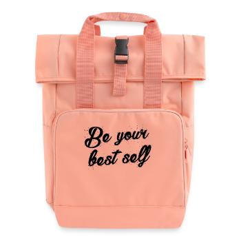Motivation Déclaration phrase - Sac à dos Roll Top à deux anses - rose liberty - Devant