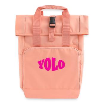YOLO pink - Rolltop Rucksack mit zwei Griffen - Chintzrosa - Vorne