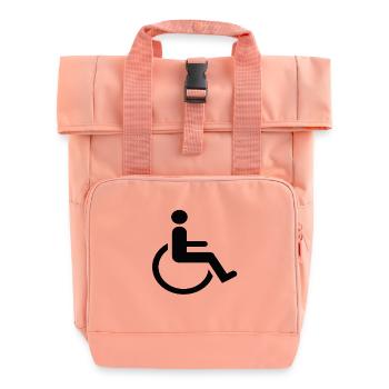 wheelchair - Roll Top Backpack with Two Handles - chintz rose - Front