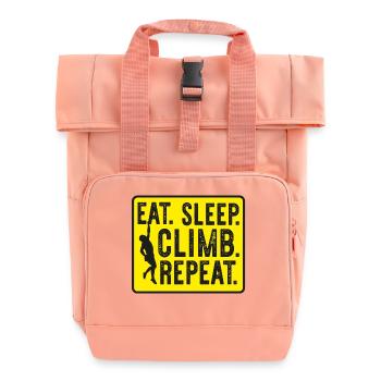 Free climbing - climbing - sports - hobbies - Roll Top Backpack with Two Handles - chintz rose - Front
