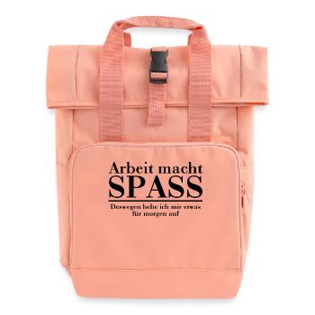 Arbeit - Rolltop Rucksack mit zwei Griffen - Chintzrosa - Vorne