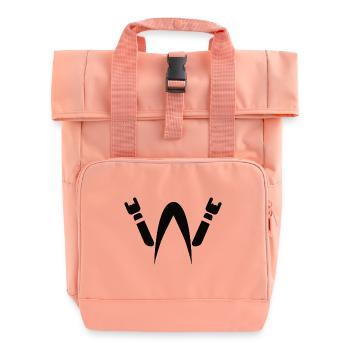 Heavy Metal - Headbanger - Metal Head - Roll Top Backpack with Two Handles - chintz rose - Front