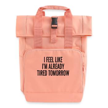 funny sayings - Roll Top Backpack with Two Handles - chintz rose - Front