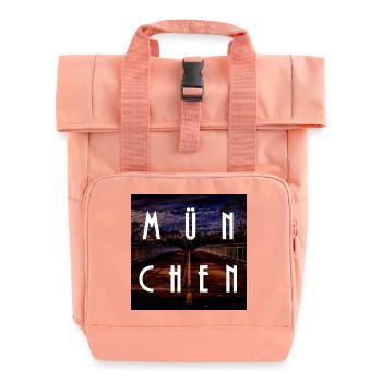 München - Rolltop Rucksack mit zwei Griffen - Chintzrosa - Vorne