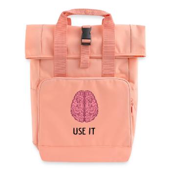 Sprüche - Rolltop Rucksack mit zwei Griffen - Chintzrosa - Vorne