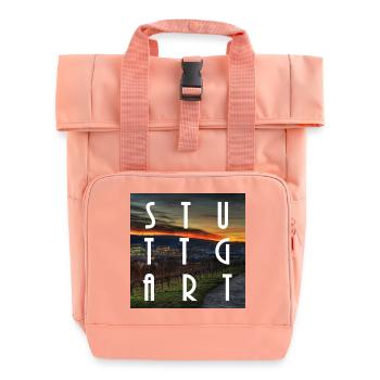 Stuttgart - Rolltop Rucksack mit zwei Griffen - Chintzrosa - Vorne