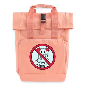 forbidden sign crossed out no mouse suess n - Roll Top Backpack with Two Handles - chintz rose - Front