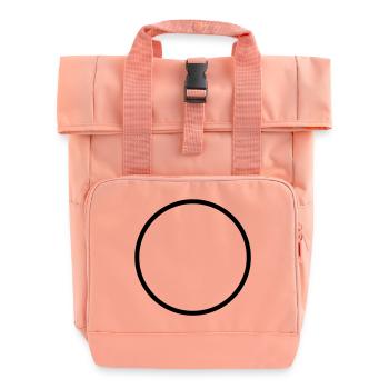 Tendance cercle d'anneau hippie icône de style - Sac à dos Roll Top à deux anses - rose liberty - Devant