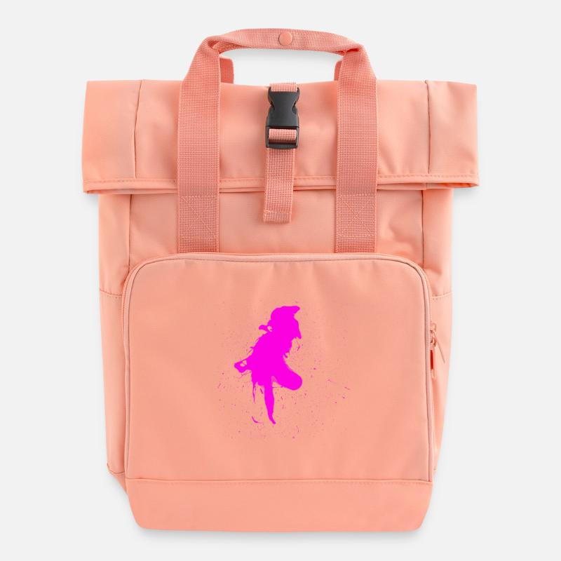 tache de couleur - Sac à dos Roll Top à deux anses - rose liberty
