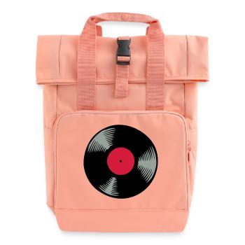 Vinyl - Roll Top Backpack with Two Handles - chintz rose - Front
