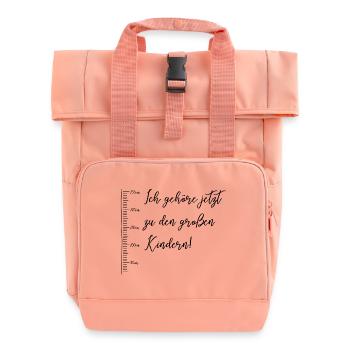 Große Kinder - Rolltop Rucksack mit zwei Griffen - Chintzrosa - Vorne