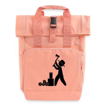 Lumberjack Ranger axe - Roll Top Backpack with Two Handles - chintz rose - Front