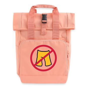 keine hose anziehen kurze shorts verboten schild z - Rolltop Rucksack mit zwei Griffen - Chintzrosa - Vorne
