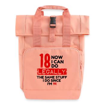 Anniversaire de 18 ans en disant drôle d'humour - Sac à dos Roll Top à deux anses - rose liberty - Devant