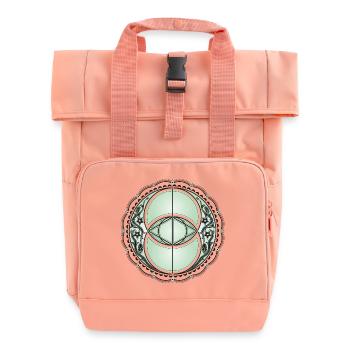 Vesica Piscis, Chalice Well, géométrie sacrée, vie - Sac à dos Roll Top à deux anses - rose liberty - Devant