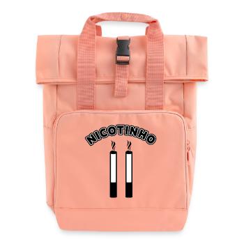 Nicotinho player number football soccer player funny - Roll Top Backpack with Two Handles - chintz rose - Front