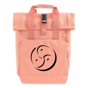 triskele - Roll Top Backpack with Two Handles - chintz rose - Front