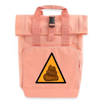 Caution shit - Roll Top Backpack with Two Handles - chintz rose - Front