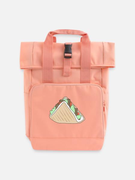 Döner *** blanko - Rolltop Rucksack mit zwei Griffen - Chintzrosa