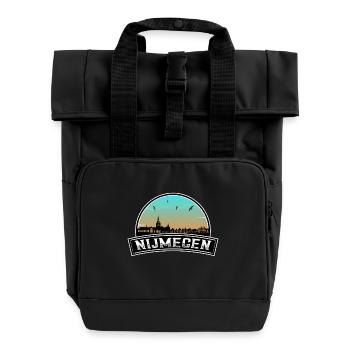 Nijmegen Netherlands Skyline Dutch Souvenir - Roll Top Backpack with Two Handles - black - Front