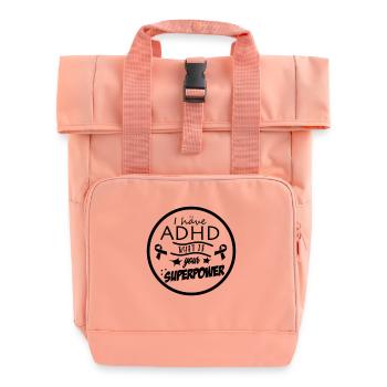 Tdah - Sac à dos Roll Top à deux anses - rose liberty - Devant
